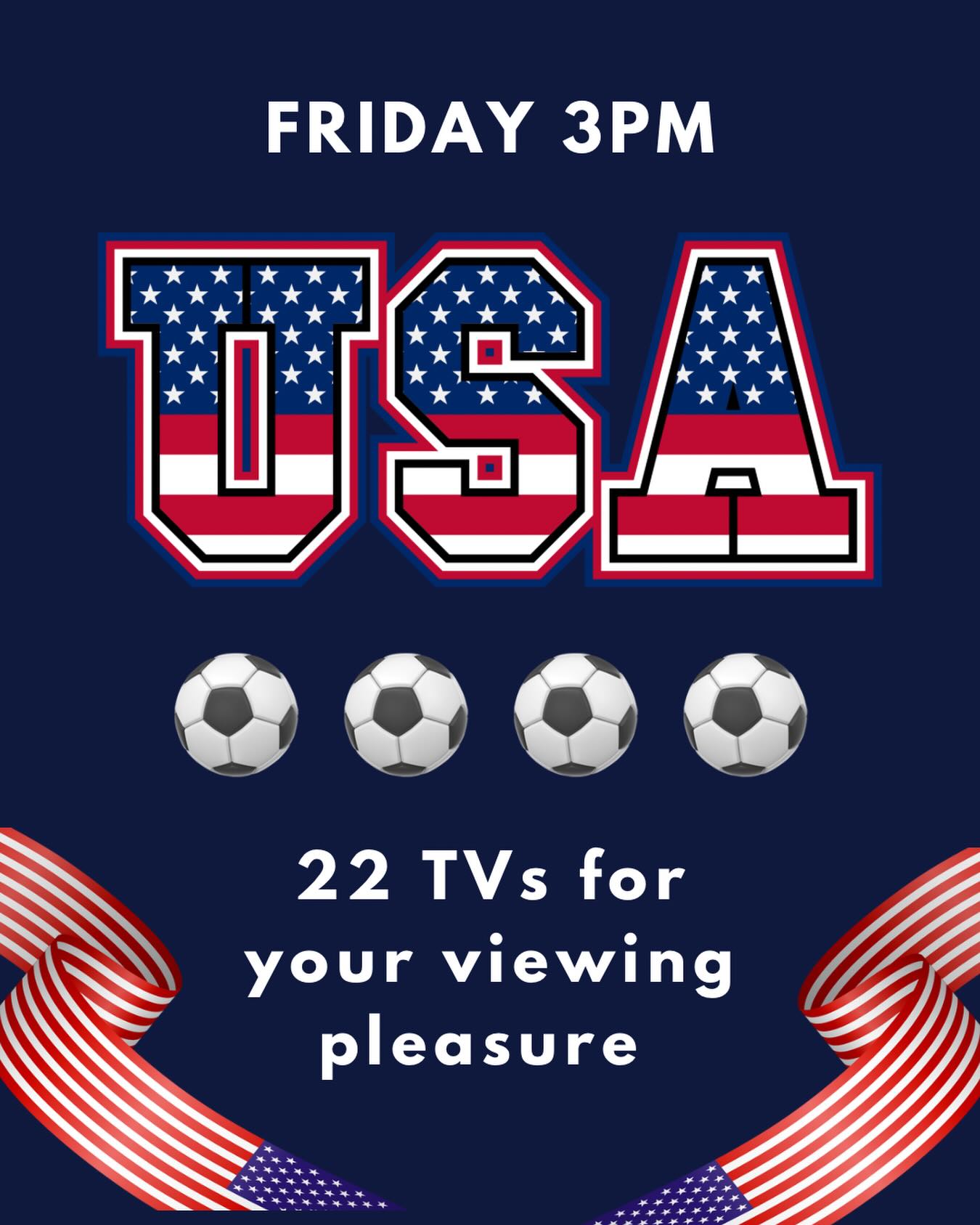 ️  ️  ️  ️USA v. Australia22 TVsSound OnGreat way to spend a Friday afternoon!
goal