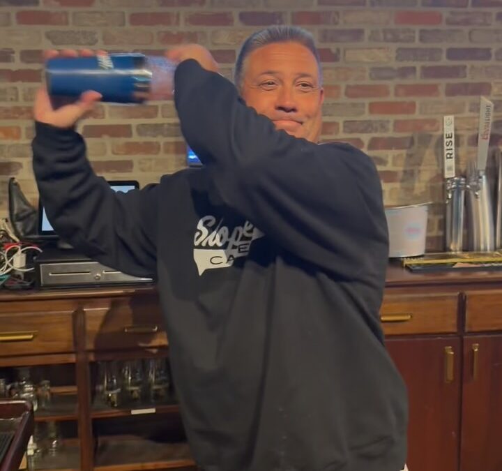 It’s always a good shift when the bar is full 🤩 Who thinks we should get Kenny behind the bar? #funny #resturaunt #waltham #shopperscafe #tiktok